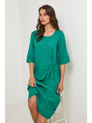 Lin Passion Leinen-Kleid in Grün
