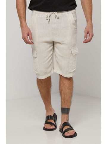 Lin Passion Leinen-Cargobermudas in Creme