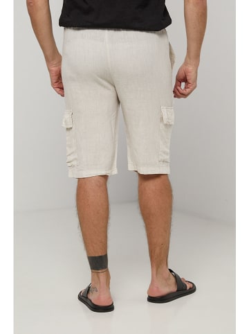 Lin Passion Leinen-Cargobermudas in Creme