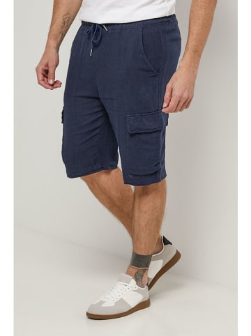 Lin Passion Linnen cargobermuda donkerblauw