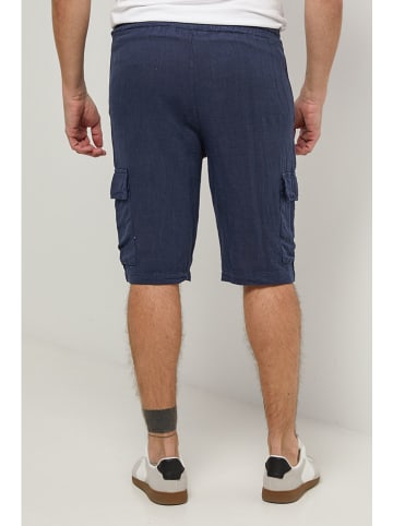 Lin Passion Linnen cargobermuda donkerblauw