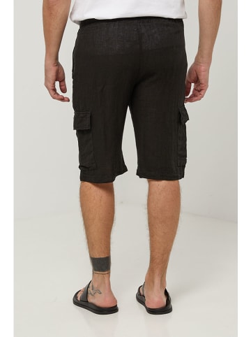 Lin Passion Leinen-Cargobermudas in Schwarz