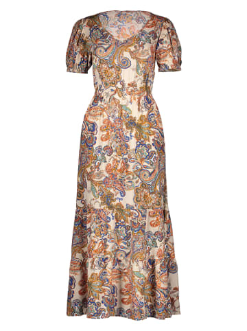 Vivance Kleid in Creme/ Blau/ Orange