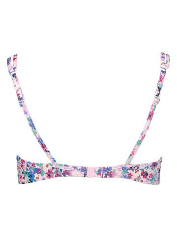 s.Oliver Biustonosz bikini "Scatter" w kolorze jasnoróżowo-niebieskim