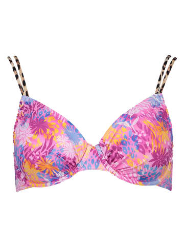 Buffalo Biustonosz bikini "Haruna" w kolorze różowo-niebieskim