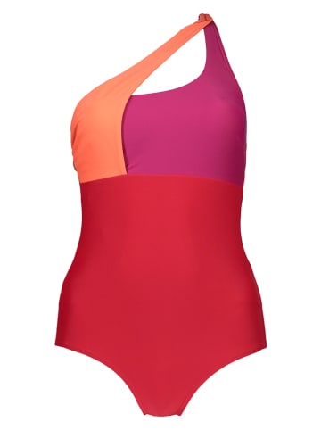 s.Oliver Badeanzug "Yella" in Rot/ Pink/ Orange