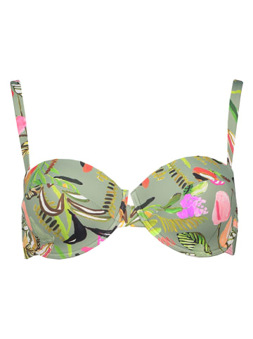 s.Oliver Biustonosz bikini "Autumn" w kolorze zielonym