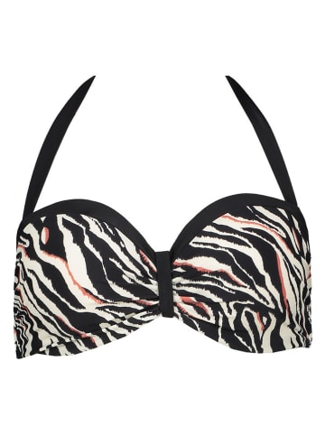 s.Oliver Bikini-Oberteil "Zebra" in Schwarz/ Creme