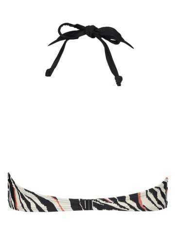 s.Oliver Bikini-Oberteil "Zebra" in Schwarz/ Creme