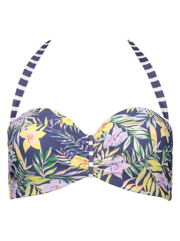 Venice Beach Bikini-Oberteil "Summer" in Dunkelblau/ Gelb