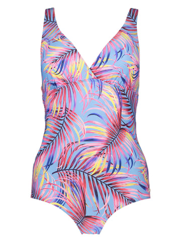 LASCANA Badeanzug "Breese" in Hellblau/ Pink
