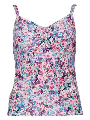 s.Oliver Koszulka tankini "Scatter" w kolorze jasnoróżowo-niebieskim