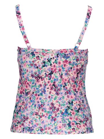 s.Oliver Koszulka tankini "Scatter" w kolorze jasnoróżowo-niebieskim
