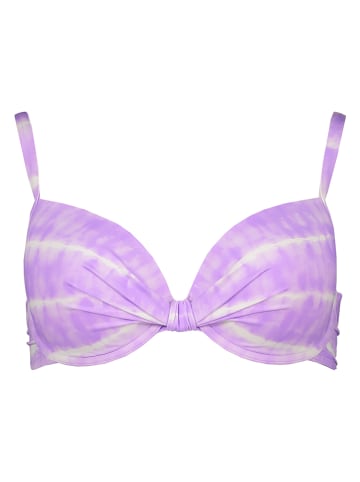 s.Oliver Bikini-Oberteil "Enja" in Flieder/ Weiß