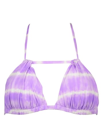 s.Oliver Bikini-Oberteil "Enja" in Flieder/ Weiß