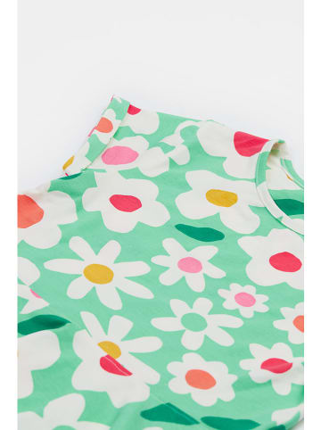 Frugi Sukienka "Spring Skater" w kolorze miętowo-białym