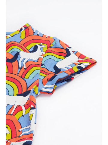 Frugi Sukienka "Spring Skater" w kolorze czerwono-błękitnym