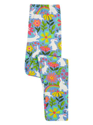 Frugi Legginsy "Libby" w kolorze błękitno-białym