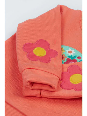 Frugi Pullover "Easy One" in Türkis/ Orange
