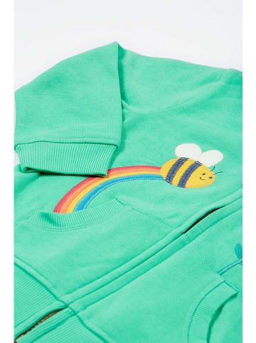 Frugi Bluza "Carbis" w kolorze turkusowo-różowym