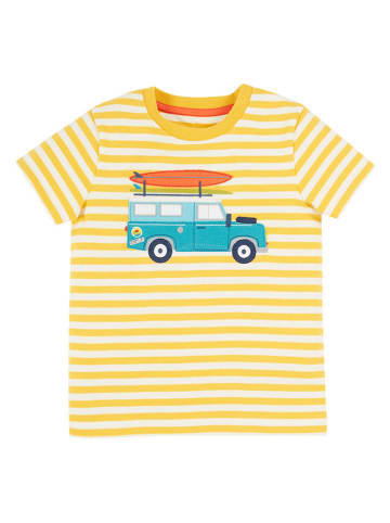 Frugi Shirt "Sid" in Gelb/ Weiß/ Hellblau