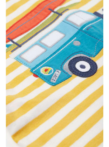 Frugi Shirt "Sid" in Gelb/ Weiß/ Hellblau