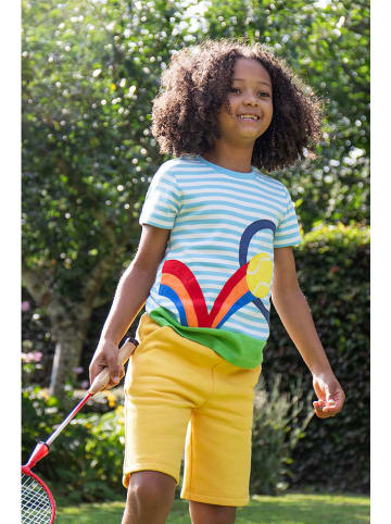 Frugi Shirt "Penryn Panel" in Hellblau/ Grün/ Gelb