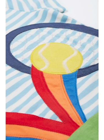 Frugi Koszulka "Penryn Panel" w kolorze błękitno-zielono-żółtym