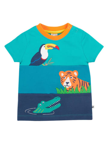 Frugi Shirt "Penryn Panel" in Dunkelblau/ Türkis/ Blau