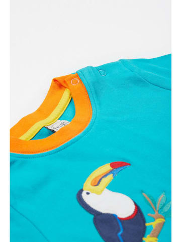 Frugi Shirt "Penryn Panel" in Dunkelblau/ Türkis/ Blau