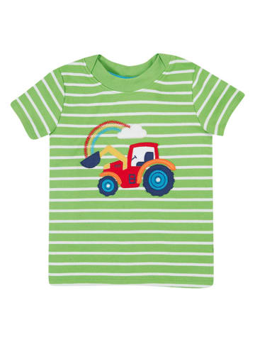 Frugi Shirt "Easy On" in Grün/ Weiß