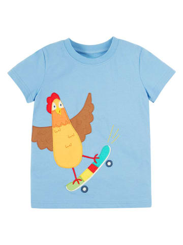 Frugi Shirt "Avery" in Hellblau/ Gelb/ Hellbraun