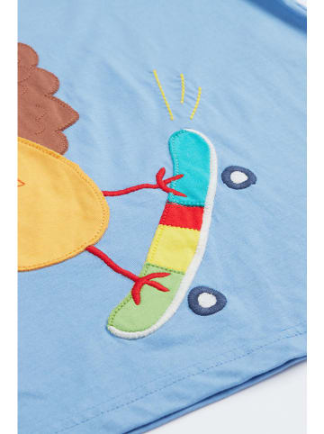 Frugi Shirt "Avery" in Hellblau/ Gelb/ Hellbraun