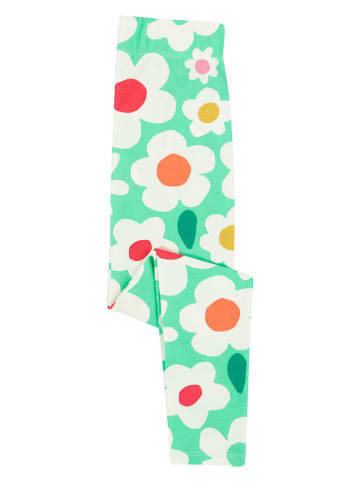 Frugi Legginsy "Leona" w kolorze miętowo-białym