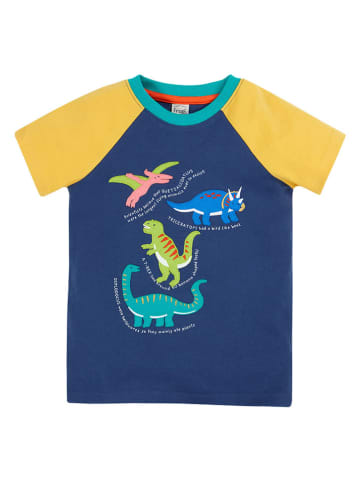 Frugi Shirt "Renny Raglan" in Dunkelblau/ Gelb/ Türkis