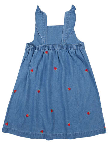 Frugi Jeans-Kleid "Willa" in Blau/ Rot