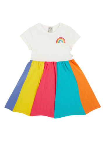 Frugi Kleid "Rainbow" in Weiß/ Bunt