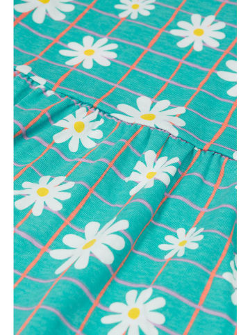 Frugi 2-częściowy zestaw "Delilah" w kolorze turkusowo-pomarańczowo-białym