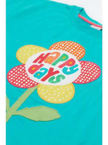 Frugi Koszulka "Mabe Relaxed" w kolorze turkusowo-żółto-czerwonym