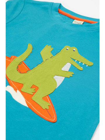 Frugi Shirt "Carsen" in Türkis/ Grün