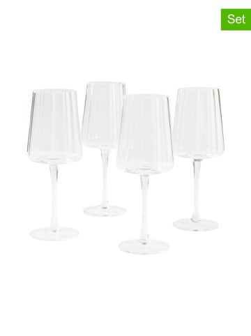 Jotex 4er-Set: Weingläser "Nina" in Transparent - 340 ml