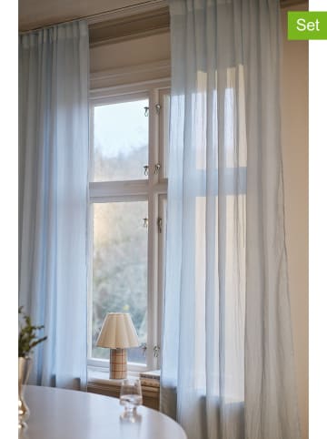 Jotex 2-delige set: gordijnen "Layer" lichtblauw