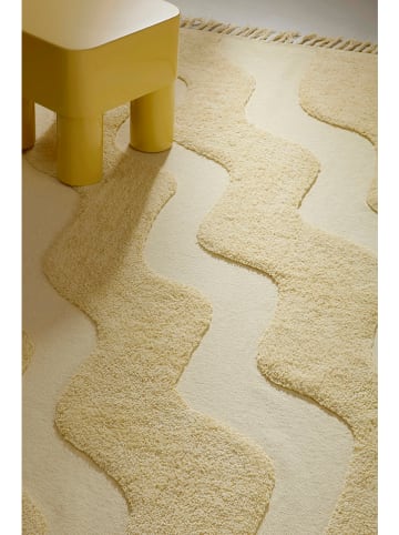 Jotex Baumwoll-Teppich "Waving" in Gelb