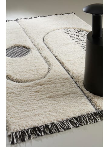 Jotex Hochflor-Teppich "Kai" in Creme/ Schwarz