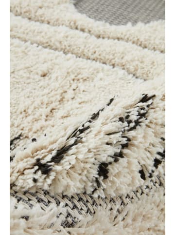 Jotex Hochflor-Teppich "Kai" in Creme/ Schwarz
