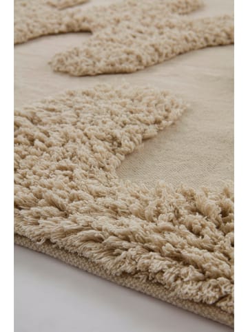 Jotex Baumwoll-Teppich "Kalei" in Creme/ Beige