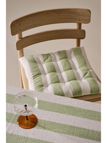 Jotex Zitkussen "Iris" wit/groen