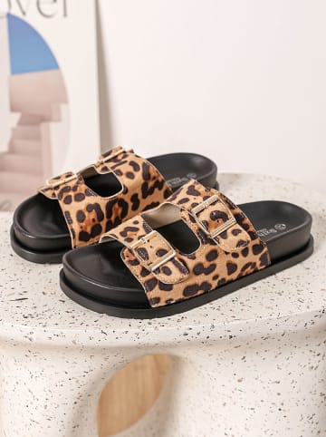 Sixth Sens Slippers beige/bruin