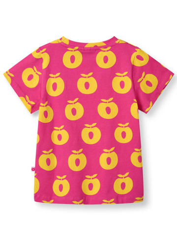 Småfolk Shirt "Äpfel" in Pink/ Gelb
