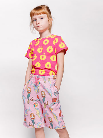 Småfolk Shirt "Äpfel" in Pink/ Gelb
